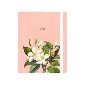 2026 Planner – Omnico White Flowers 1 Week/2 Pages