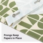 2 Pocket Fashion Plastic Folder Off Beat Geo Green, School Supplies - Image 5