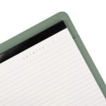 Padfolio 10"x12.5" Vegan Leather Dark Sage Debossed Arch - Image 2