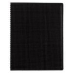 Duraflex Poly Notebook, 1-Subject, Medium/College Rule, Black Cover, (80) 11 x 8.5 Sheets